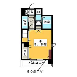 ONTHESPACE ワンルームの間取図画像
