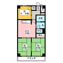 グリンハイツ 3DKの間取図画像