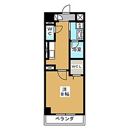 ル・ソレイユ 1Kの間取図画像