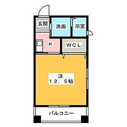 リバーフロントレジデンス 1Kの間取図画像