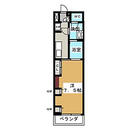 リブリ・尾頭橋T84 1Kの間取図画像