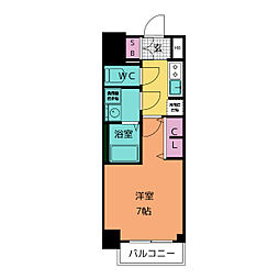 S-RESIDENCE熱田2 1Kの間取図画像