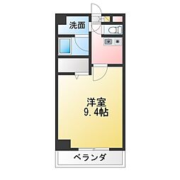 サクシードMt.1金山 1Kの間取図画像