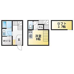 リエント東別院 1Kの間取図画像