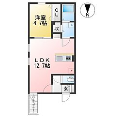 ソレイユ大宝 1LDKの間取図画像