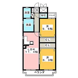 SOAR 2LDKの間取図画像