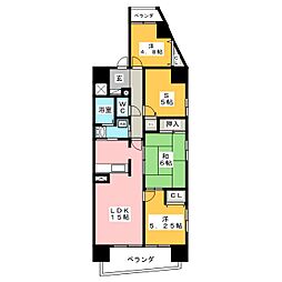 バンベール西高蔵 3SLDKの間取図画像