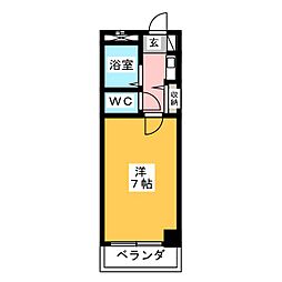 サクラダハウス 1Kの間取図画像