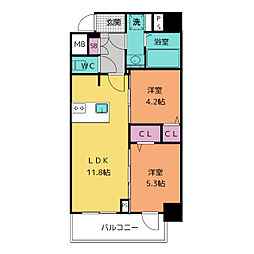 MAXIV名古屋上前津 2LDKの間取図画像