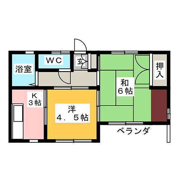 フローリア戸部 ｜愛知県名古屋市南区戸部町２丁目(賃貸アパート2K・1階・35.45㎡)の写真 その2