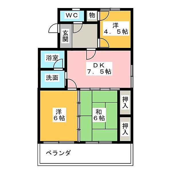 ファミール元桜田 ｜愛知県名古屋市南区元桜田町４丁目(賃貸マンション3DK・4階・53.00㎡)の写真 その2