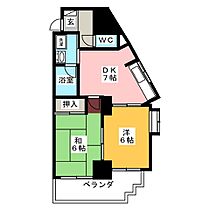 レインボー笠寺  ｜ 愛知県名古屋市南区松城町１丁目（賃貸マンション2DK・7階・44.99㎡） その2