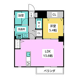 ＡＲＰＥＧＥ（アルページュ） 4階1LDKの間取り