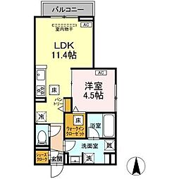 ラ・ヴィットーリア新瑞 1LDKの間取図画像