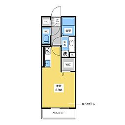 GRANDD-ROOM呼続 ワンルームの間取図画像