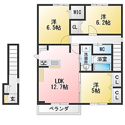 EnsoleilleIchioka 3LDKの間取図画像