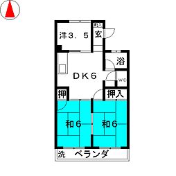 メゾン・ド・オーツカ 3DKの間取図画像