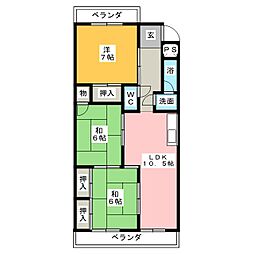 ドリーム梨花 3LDKの間取図画像
