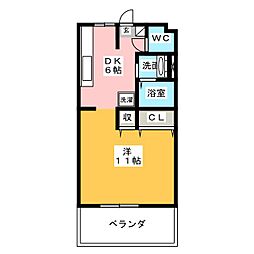 雁道ビル ワンルームの間取図画像