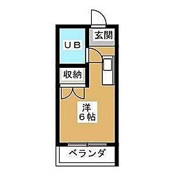 ドール大堀 ワンルームの間取図画像