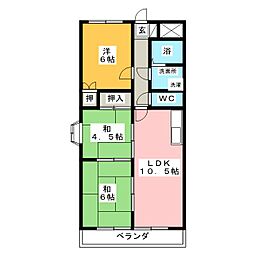 オーキッドマンション笠寺 3LDKの間取図画像