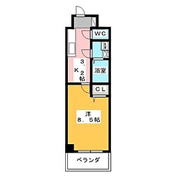 セレブランド堀田駅前 1Kの間取図画像
