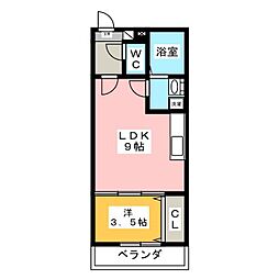 セレブエアスト 1LDKの間取図画像