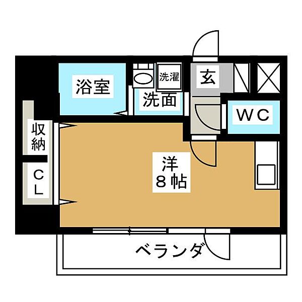 ミーム東新町 ｜愛知県名古屋市中区新栄１丁目(賃貸マンション1R・8階・24.00㎡)の写真 その2