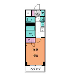 プレサンス泉アーバンゲート 1Kの間取図画像