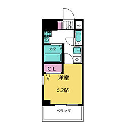 K s Garden泉 5階1Kの間取り