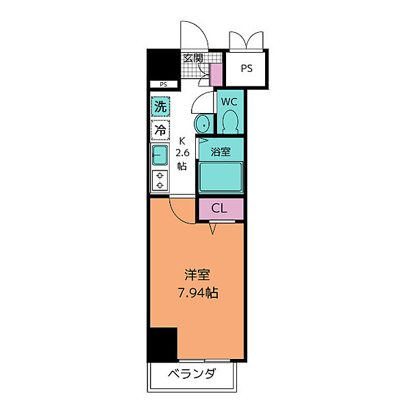 クレストタワー栄 902｜愛知県名古屋市中区栄４丁目(賃貸マンション1K・9階・25.96㎡)の写真 その2