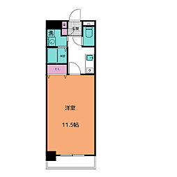 TQレジデンス名古屋錦(旧CASSIA錦本町通) 8階1Kの間取り