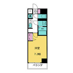 セイワパレス丸の内駅前プレミア 8階1Kの間取り