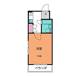ルピナス栄 4Ｃ 4階1Kの間取り