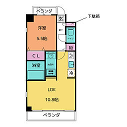Ｓ・ＡＬＬＥＹ 9階1LDKの間取り