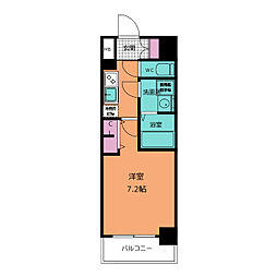 エス・キュート丸の内 15階1Kの間取り