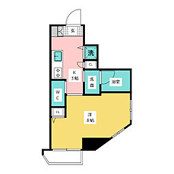 Chateau  Cerulean代官町 4階1Kの間取り