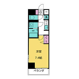 セイワパレス丸の内駅前プレミア 11階1Kの間取り