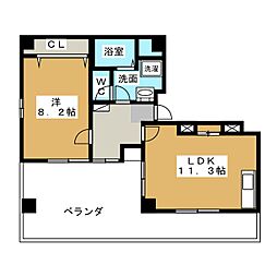 Ｊスクエア高岳 10階1LDKの間取り
