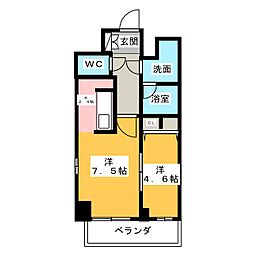 セイワパレス丸の内駅前プレミア 12階1LDKの間取り
