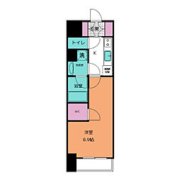 スリーアイランドタワー久屋大通 1Kの間取図画像