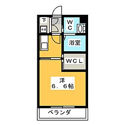 ＫＤＸ千早レジデンス 10階1Kの間取り