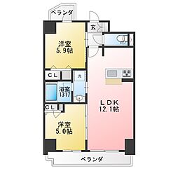 間取図画像 2LDK