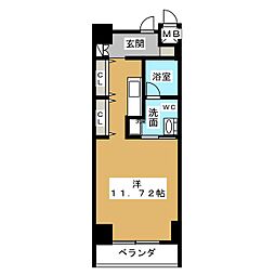 N.S.ZEALIZUMI ワンルームの間取図画像