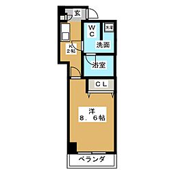 クラシタイヤー丸の内 1Kの間取図画像