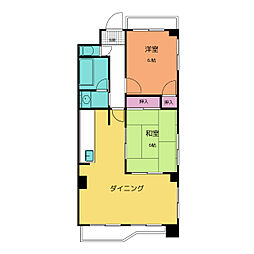 セカンドタウン 2LDKの間取図画像