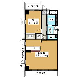 音羽壱番館サカエ 1LDKの間取図画像