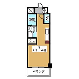 御幸レジデンス丸の内 ワンルームの間取図画像
