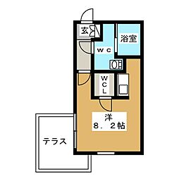BRANCHE車道 ワンルームの間取図画像