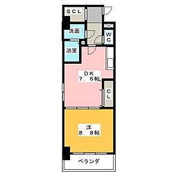 Enchante泉 1DKの間取図画像